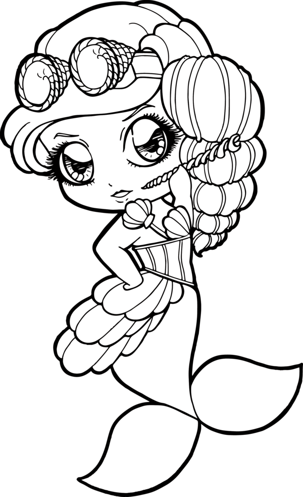 Mermaid Princess Coloring Page