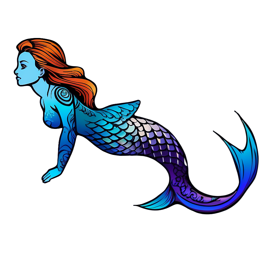 Mermaid Tattoo PNG   ljh18 PNG with transparent background