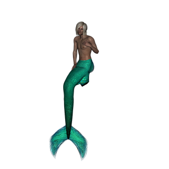 Merman_ Fantasy_ Creature PNG with transparent background