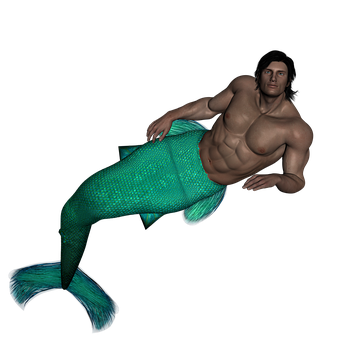Merman_ Fantasy_ Creature PNG with transparent background