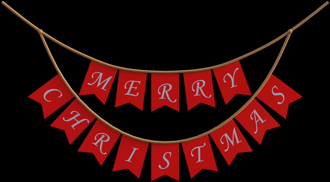 Merry Christmas Banner Decoration PNG with transparent background