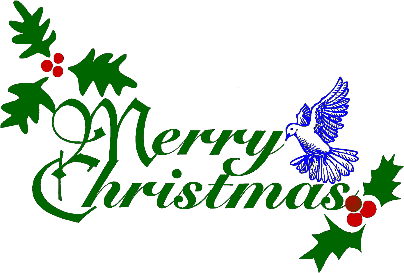 Merry Christmas Dove Greeting