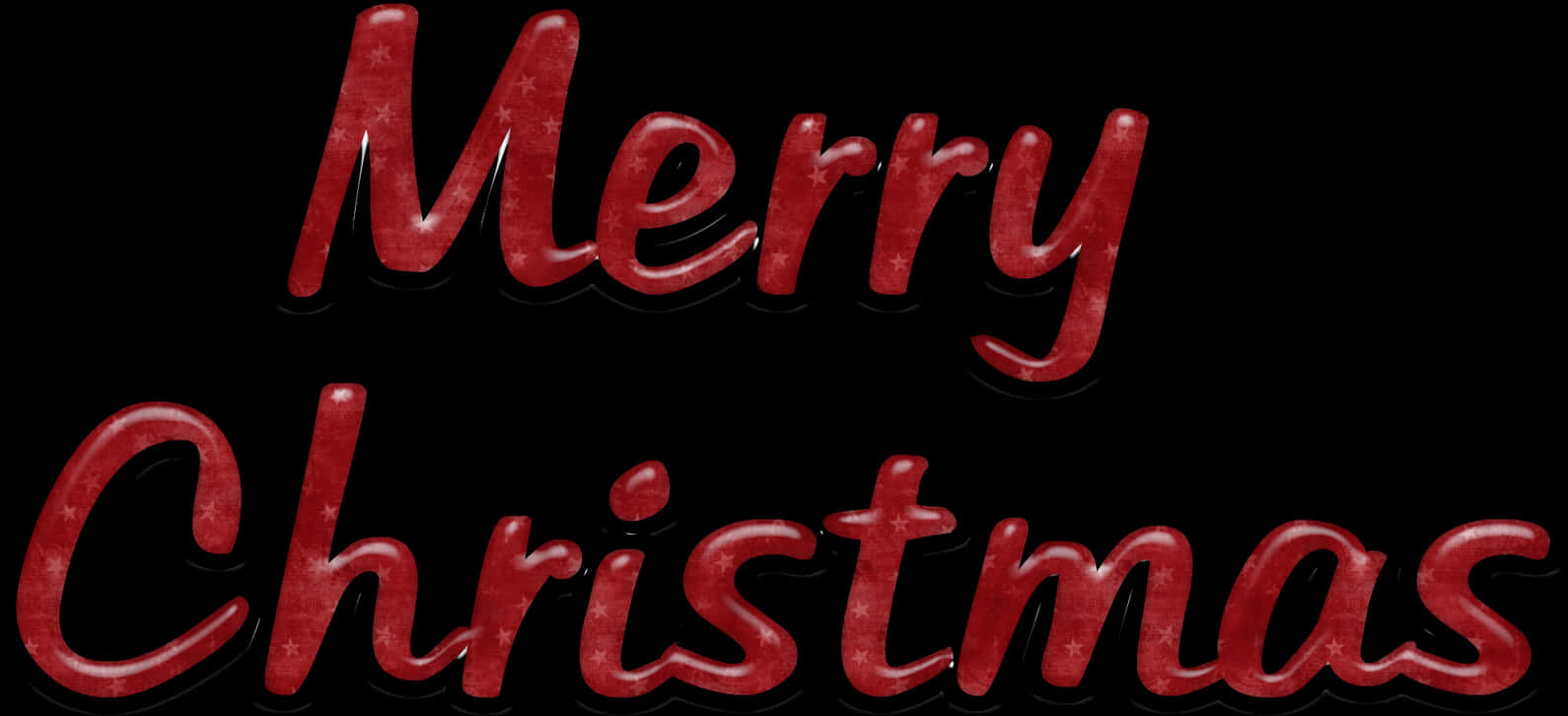 Merry Christmas Red Text PNG with transparent background