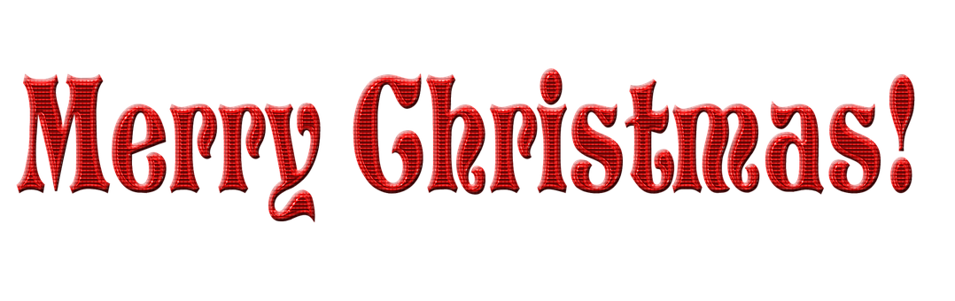 Merry Christmas Red Textured Message