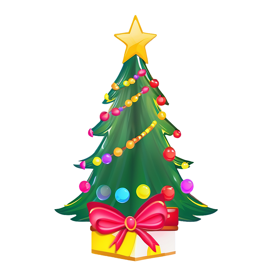 Merry Cute Christmas Tree Png 06252024