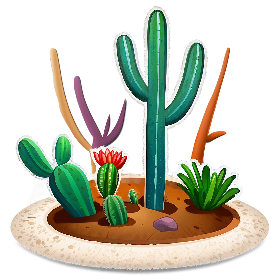 Mesa With Cacti Png 57