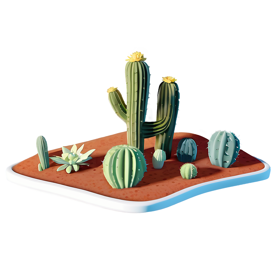 Mesa With Cacti Png Lfi