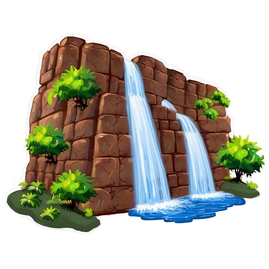 Mesa With Waterfall Png 98