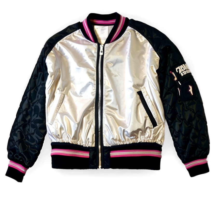 Mesh Bomber Jacket Sporty Png 06282024