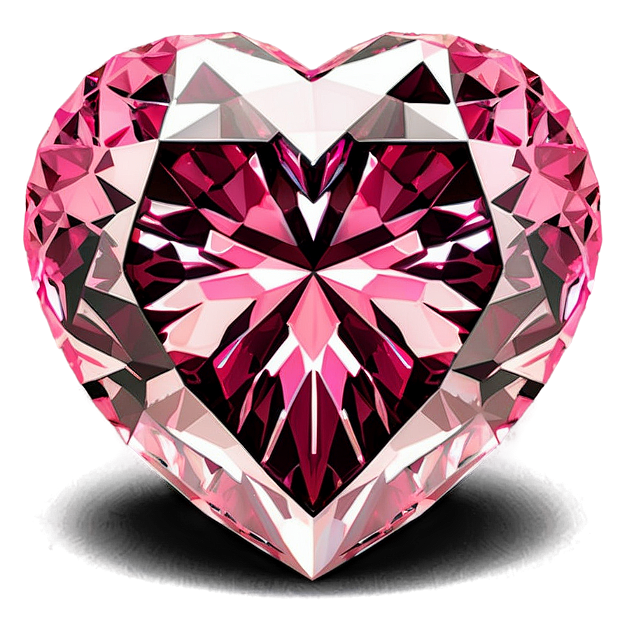 Mesmerizing Pink Heart Diamond Graphic Png Das52