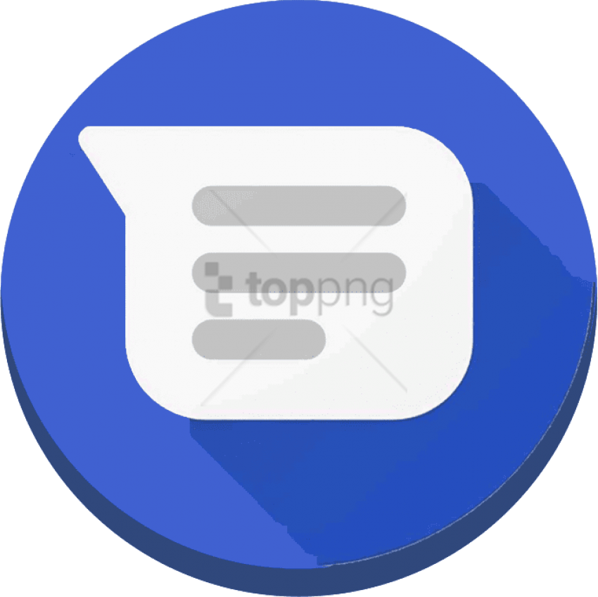 Messaging App Icon Blue Background