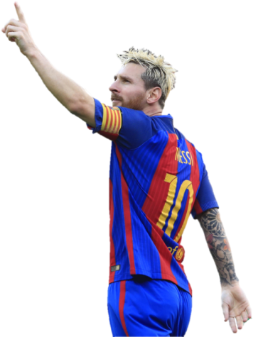 Messi Celebrating Victory F C Barcelona PNG with transparent background
