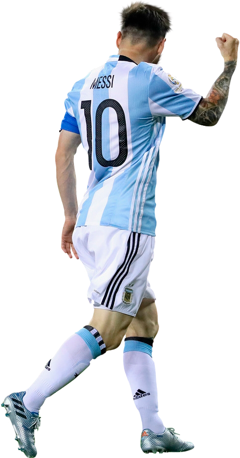 Messi Celebration Argentina Jersey PNG with transparent background