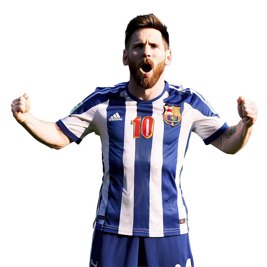 Messi Goal Celebration PNG nye PNG with transparent background
