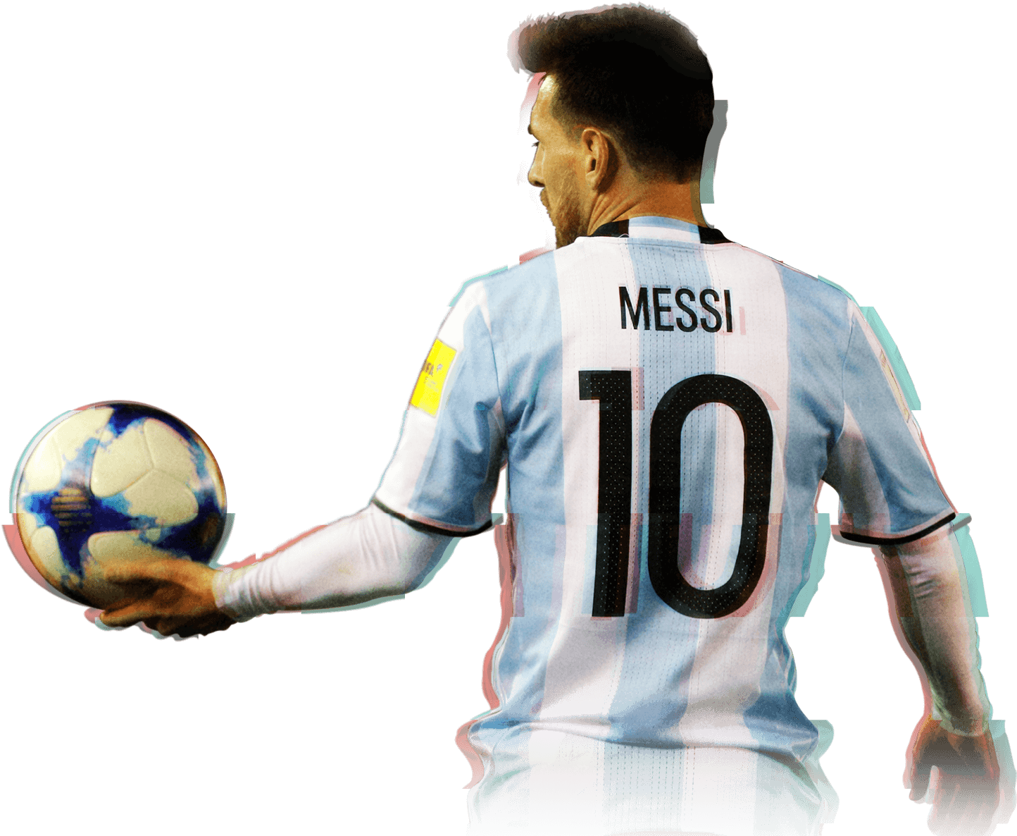 Messi Number10 Argentina Jersey PNG with transparent background