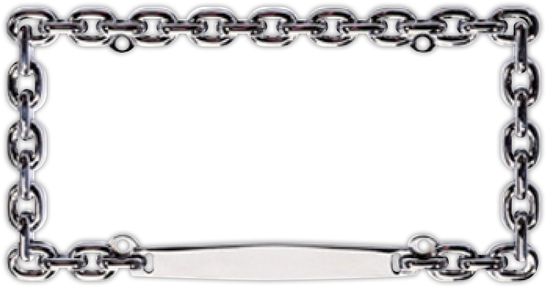 Metal Chain Frame Border PNG with transparent background