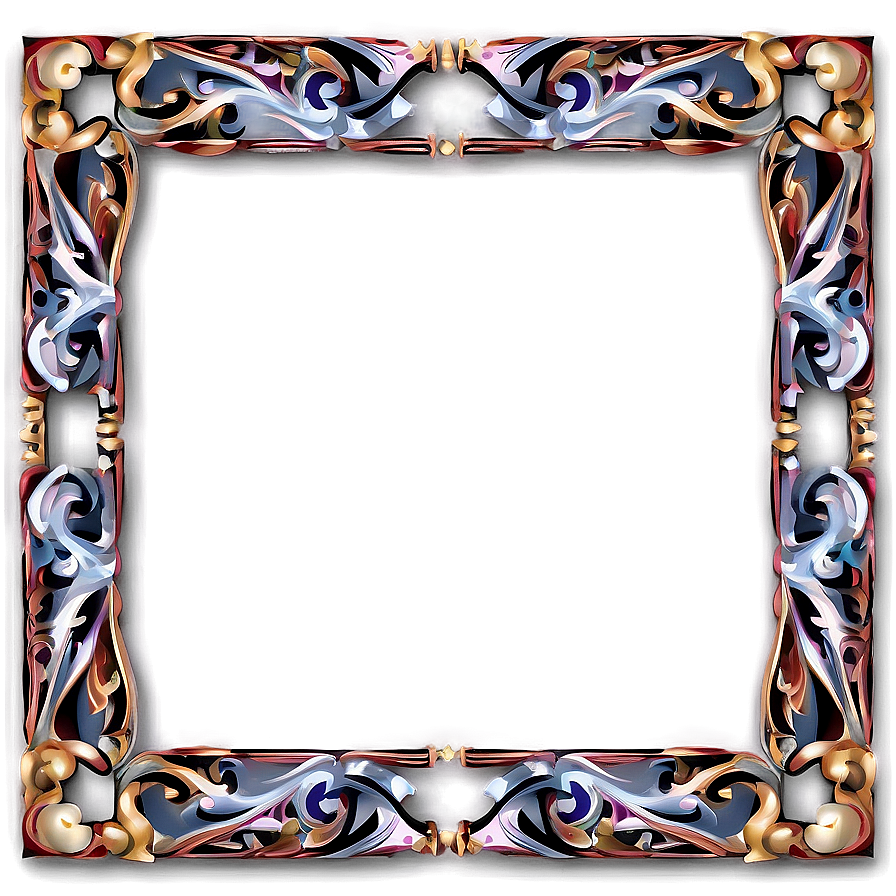 Metal Decorative Frame Png 06292024