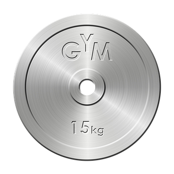 Metal Gym Weight Plate15kg PNG with transparent background