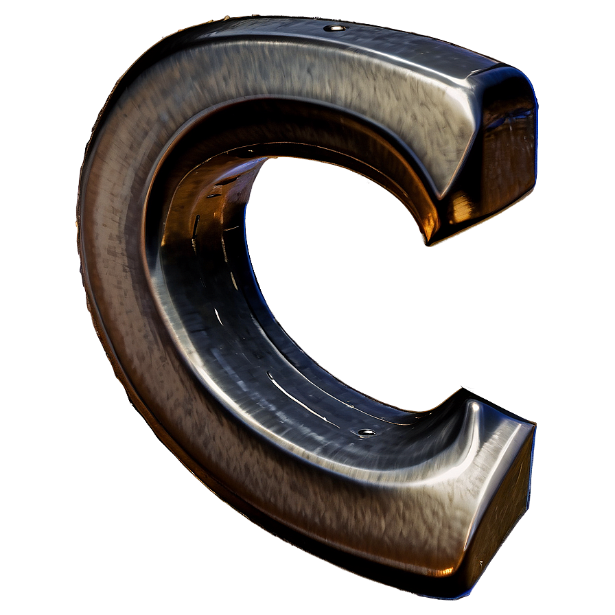 Metal Letter C Png 06112024