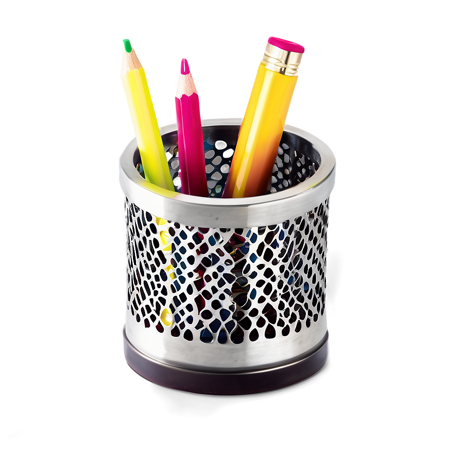 Metal Mesh Pencil Holder Png Fhq86