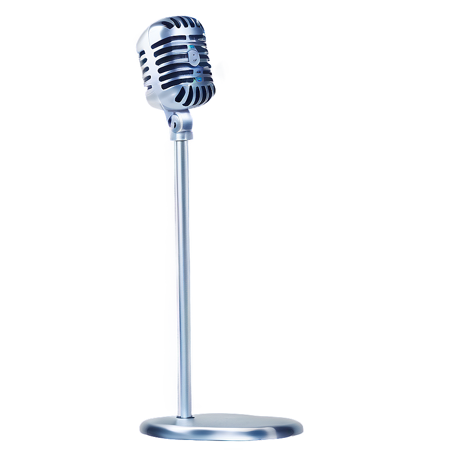 Metal Microphone On Stand Png 06282024