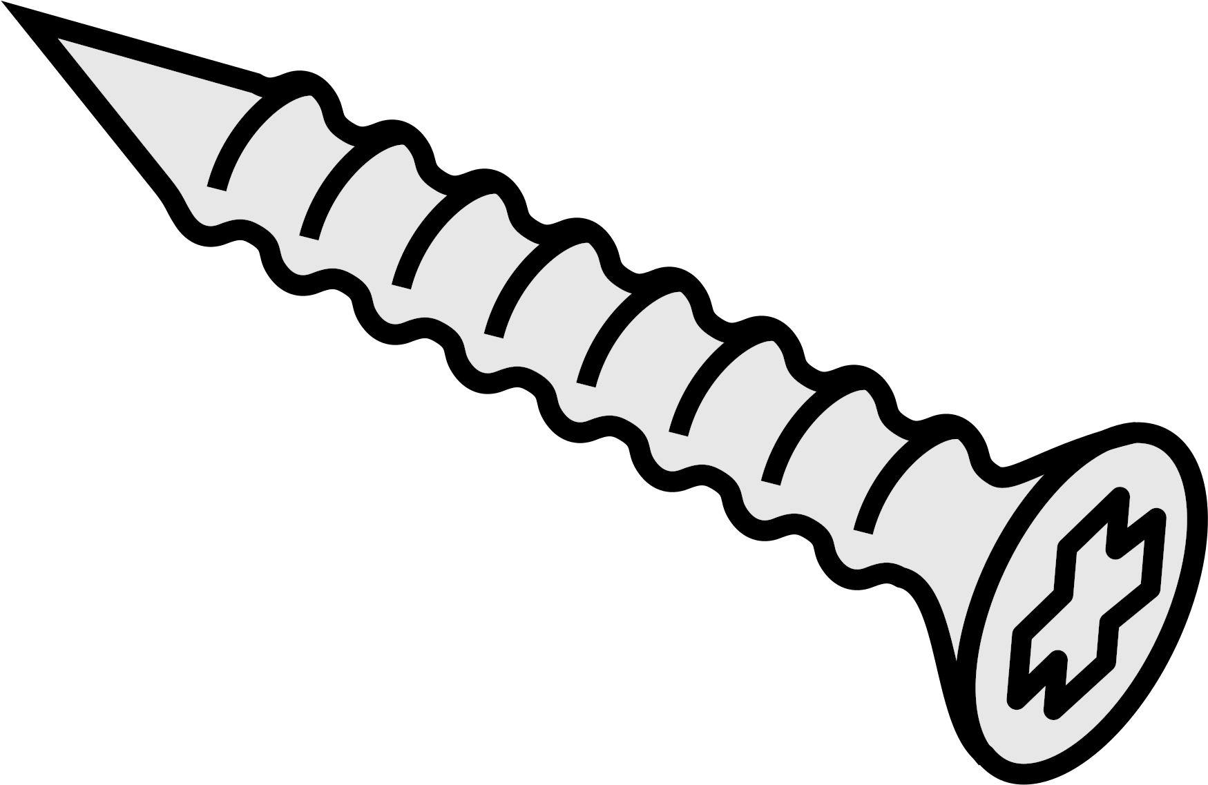 Metal Screw Illustration