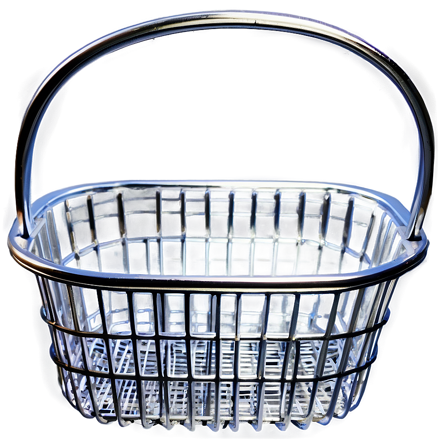 Metal Shopping Basket Png 06272024