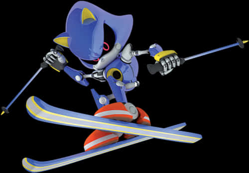 Metal Sonic Skiing Action