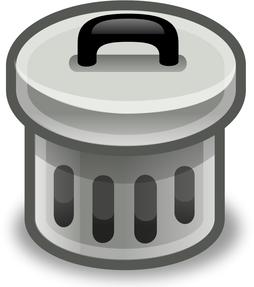 Metal Trash Can Icon