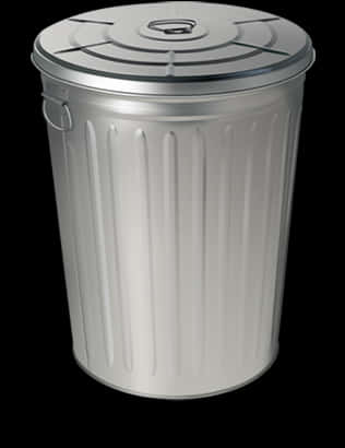 Metal Trash Can3 D Rendering