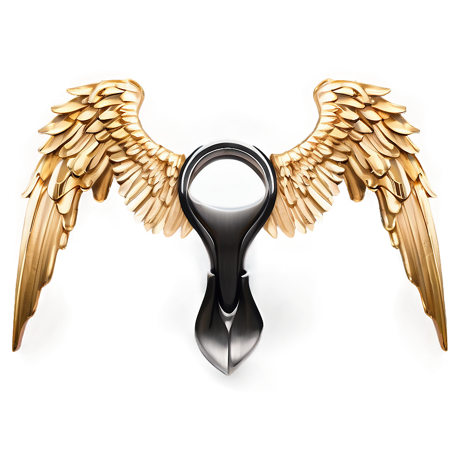 Metallic Angel Wings Sketch Png 4