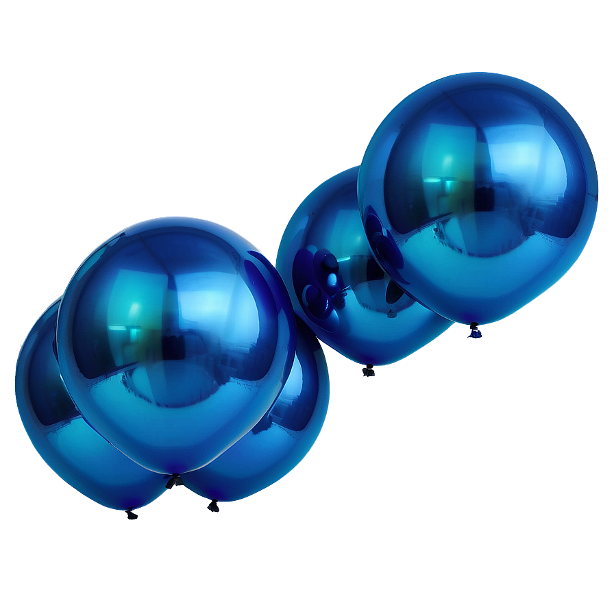 Metallic Blue Balloons Png 06122024