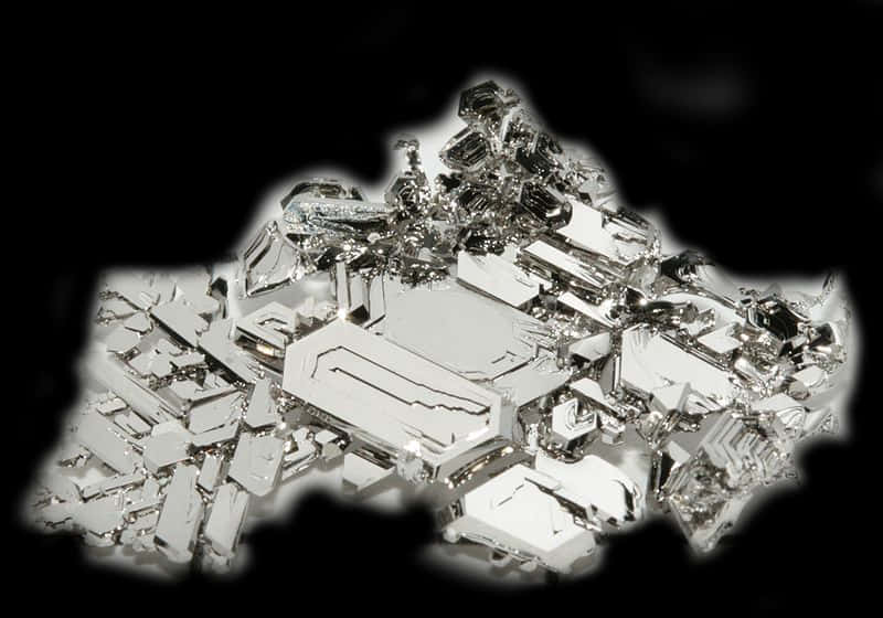 Metallic Crystal Formation PNG with transparent background