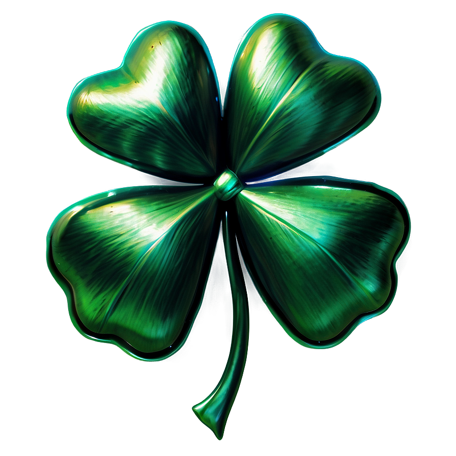 Metallic Four Leaf Clover Png 05252024