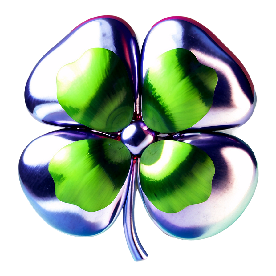 Metallic Four Leaf Clover Png 24