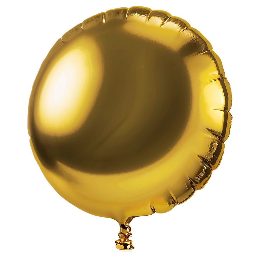 Metallic Gold Balloon Png 06212024