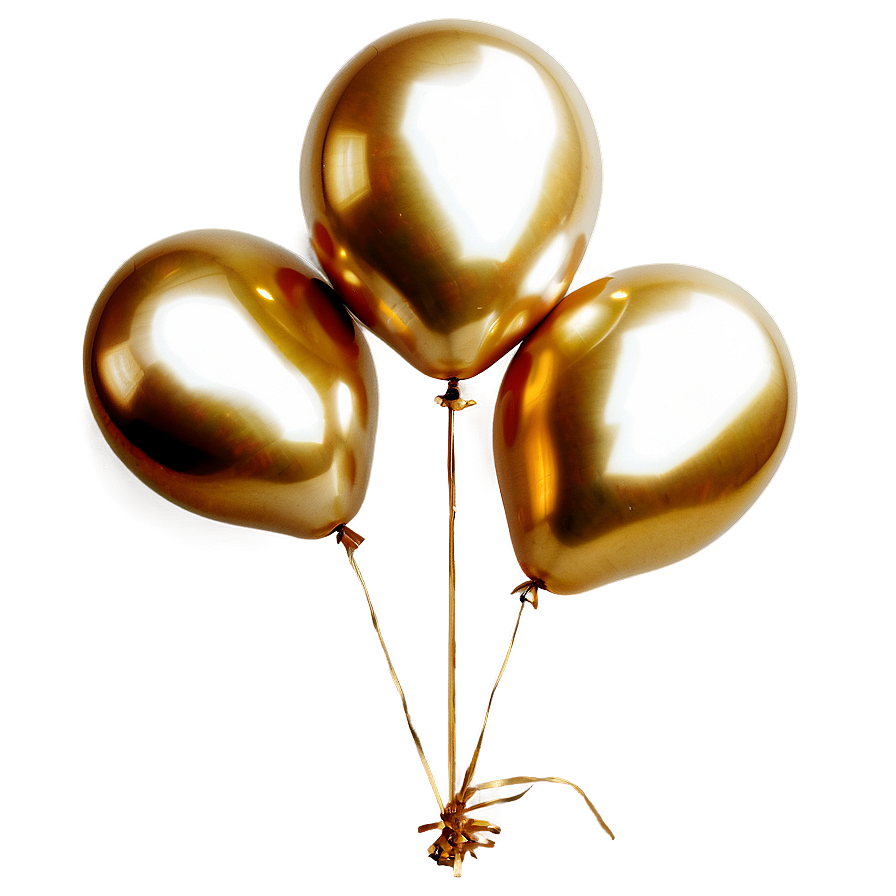 Metallic Gold Balloons Png Jcn