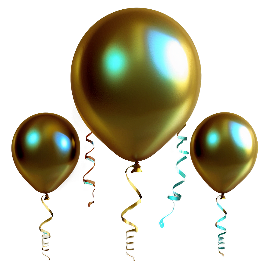 Metallic Gold Balloons Png Sje78