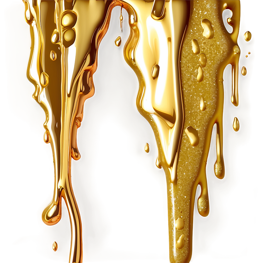 Metallic Gold Glitter Drip Png Vbc