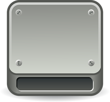 Metallic Hard Drive Icon