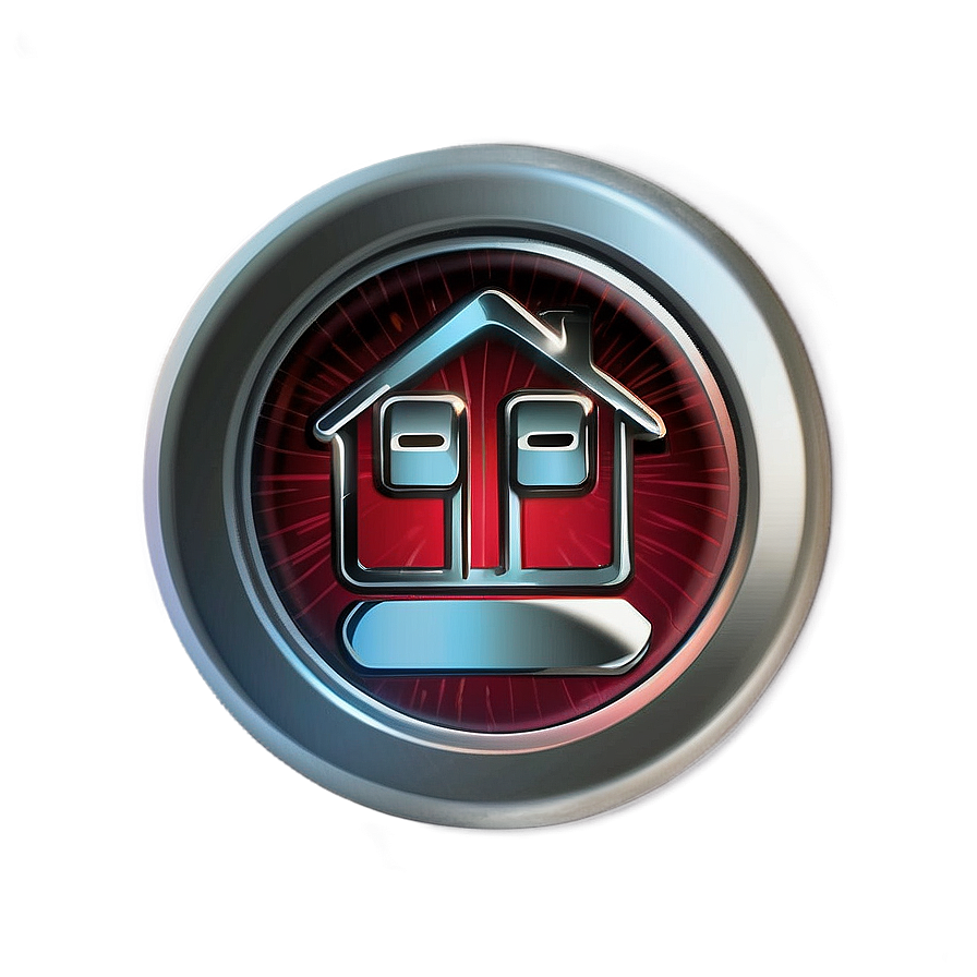 Metallic Home Button Png 12