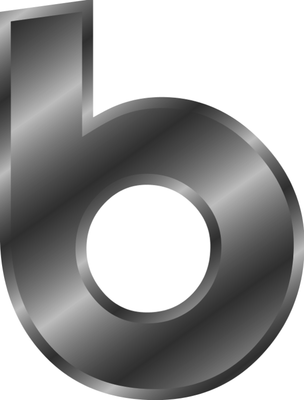 Metallic Lowercase B