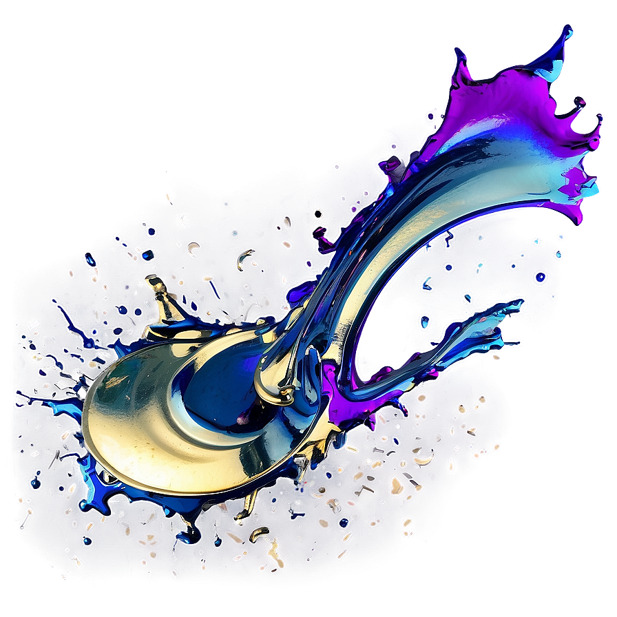 Metallic Paint Splash Png Hcx89