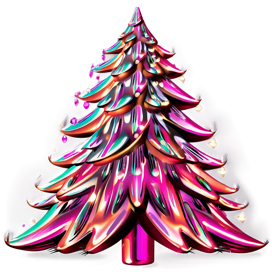 Metallic Pink Christmas Tree Png Bvi