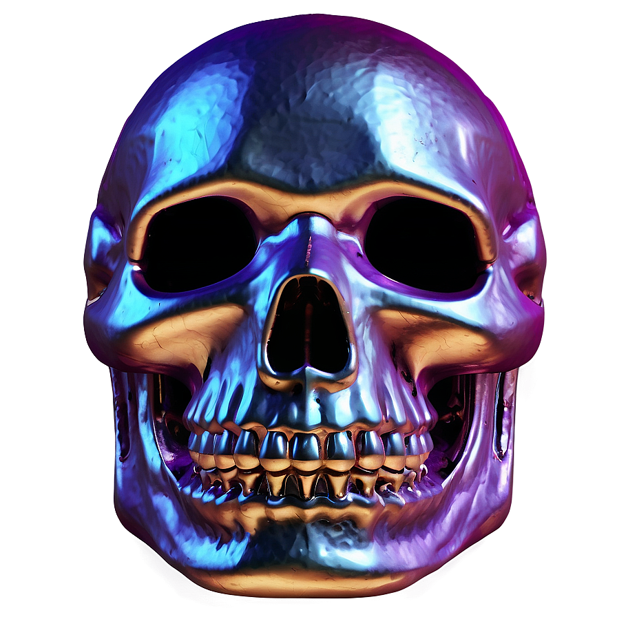 Metallic Skull Face Icon Png 06272024