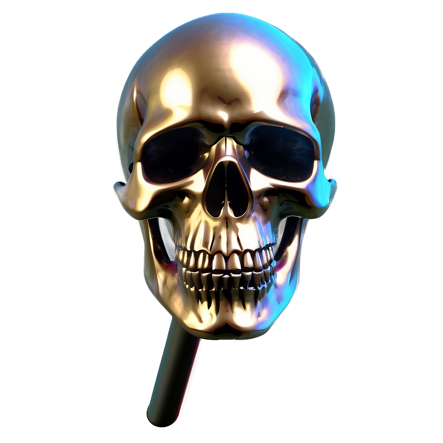 Metallic Skull Model Png A