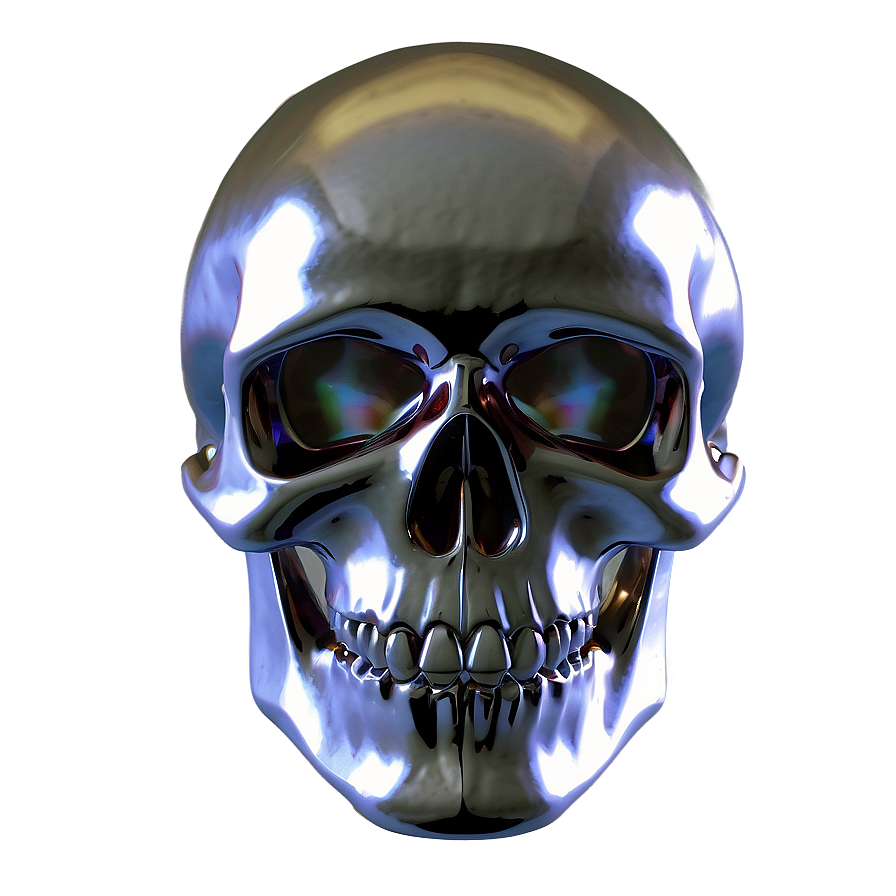 Metallic Skull Model Png C