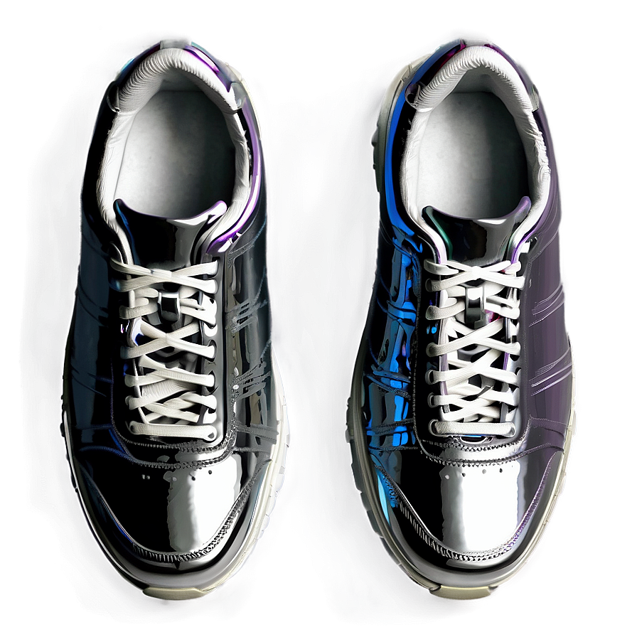 Metallic Sneakers Png Vew