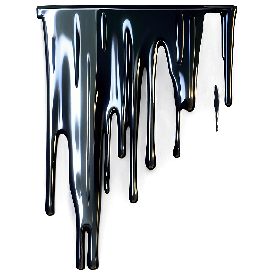 Metallic Spray Paint Drip Png 06282024