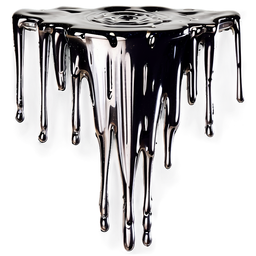 Metallic Spray Paint Drip Png 96